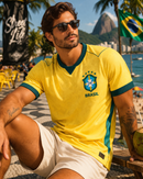 Camisa do Hexa 2026 Importada Masculina Amarela